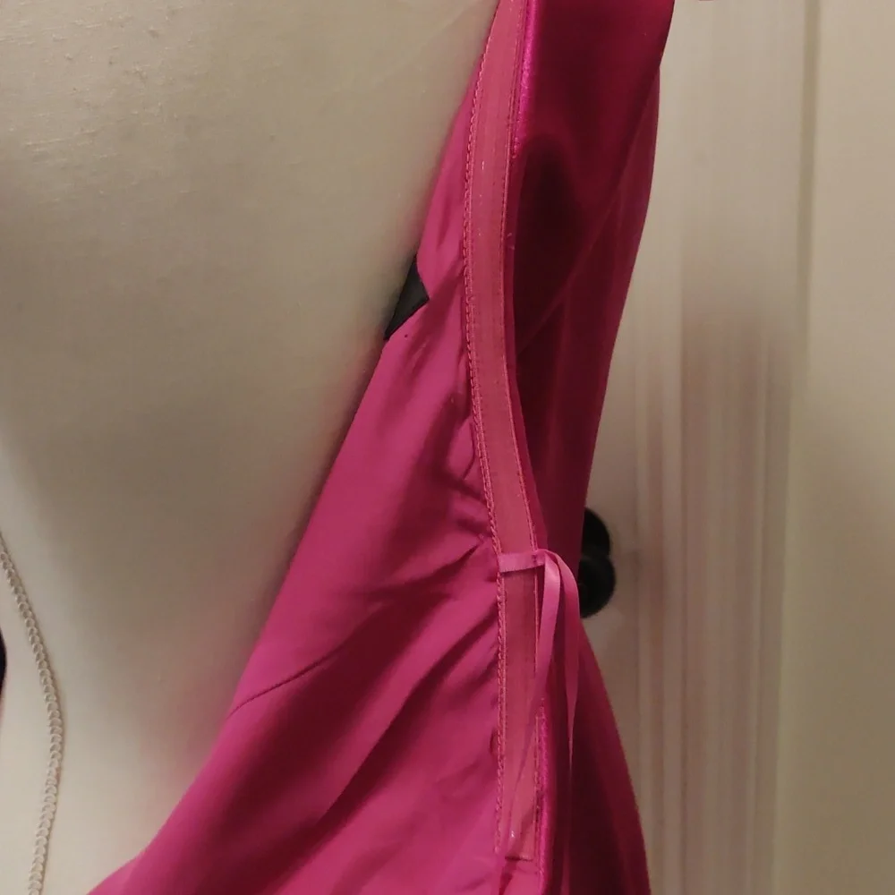 New!Aidan by Aidan Mattox Satin Bow One-Shoulder Mini Dress Y2K Cottagecore Retr - Picture 10 of 16